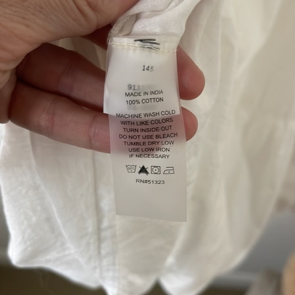 NWT Vince Comuto| Sleeveless V-Neck Poplin Smocked Waist Maxi Dress| White|Small - Picture 6 of 6